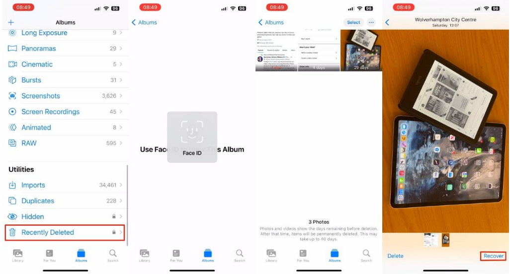 滦平苹果14维修分享 iPhone14 上恢复已删除的照片 