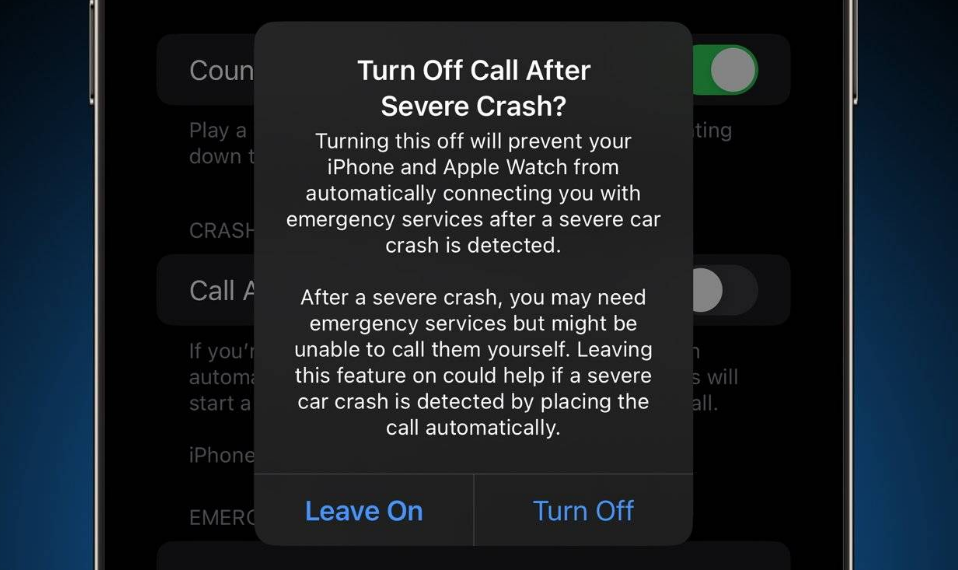 滦平苹果14维修分享 iPhone 14 和 Apple Watch 上关闭崩溃检测 
